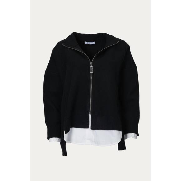 NEW MADONNA & CO. layered mock neck pullover in black - Picture 2 of 2